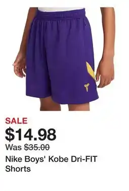 Dick's Sporting Goods Nike Boys' Kobe Dri-FIT Shorts offer