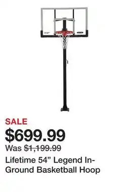 Dick's Sporting Goods Lifetime 54 Legend In-Ground Basketball Hoop offer