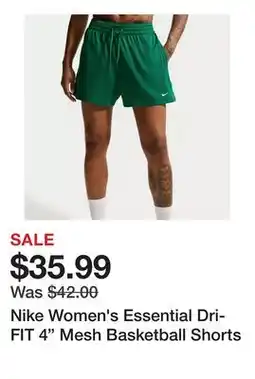 Dick's Sporting Goods Nike Women's Essential Dri-FIT 4 Mesh Basketball Shorts offer