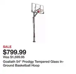 Dick's Sporting Goods Goaliath 54'' Prodigy Tempered Glass In-Ground Basketball Hoop offer