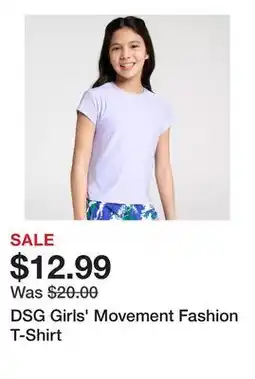 Dick's Sporting Goods DSG Girls' Movement Fashion T-Shirt offer