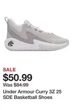 Dick's Sporting Goods Under Armour Curry 3Z 25 SDE Basketball Shoes offer