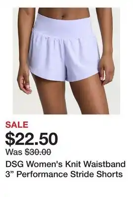 Dick's Sporting Goods DSG Women's Knit Waistband 3 Performance Stride Shorts offer