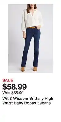 Nordstrom Wit & Wisdom Brittany High Waist Baby Bootcut Jeans offer