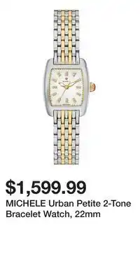 Nordstrom MICHELE Urban Petite 2-Tone Bracelet Watch, 22mm offer