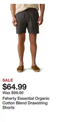 Nordstrom Faherty Essential Organic Cotton Blend Drawstring Shorts offer
