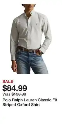 Nordstrom Polo Ralph Lauren Classic Fit Striped Oxford Shirt offer