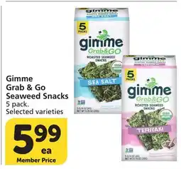 Albertsons Gimme Grab & Go Seaweed Snacks offer