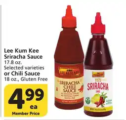 Albertsons Lee Kum Kee Sriracha Sauce 17.8 oz. Selected varieties or Chili Sauce 18 oz., Gluten Free offer
