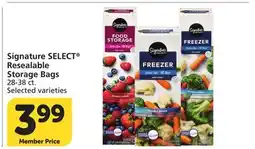 Albertsons Signature SELECT Resealable Storage Bags offer
