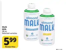 Vons Malk Milk offer