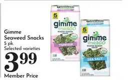 Pavilions Gimme Seaweed Snacks offer