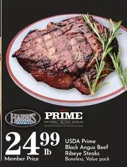 Pavilions USDA Prime Black Angus Beef Ribeye Steaks offer