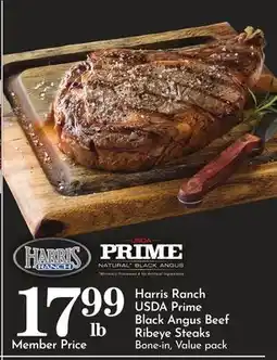 Pavilions Harris Ranch USDA Prime Black Angus Beef Ribeye Steaks offer