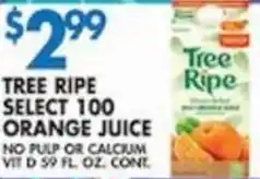 Associated TREE RIPE SELECT 100 ORANGE JUICE offer