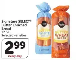 Vons Signature Select butter enriched bread offer