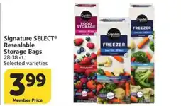 Vons Signature Select resealable storage bags offer
