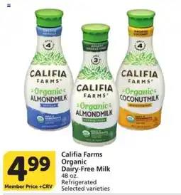 Vons Califia Farms Organic Dairy-Free Milk offer
