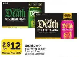Vons Liquid Death Sparkling Water offer
