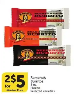 Vons Ramona's Burritos offer