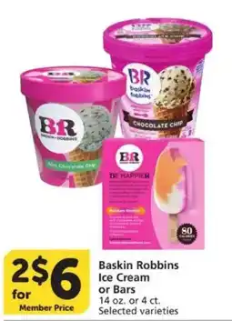 Vons Baskin Robbins Ice Cream or Bars offer