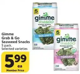 Vons Gimme Grab & Go Seaweed Snacks offer