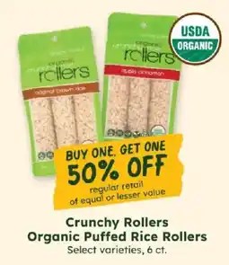 Sprouts Farmers Market Crunchy Rollers Organic Puffed Rice Rollers offer