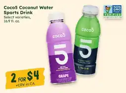 Sprouts Farmers Market Coco5 Coconut Water Sports Drink offer