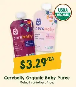 Sprouts Farmers Market Cerebelly Organic Baby Puree offer
