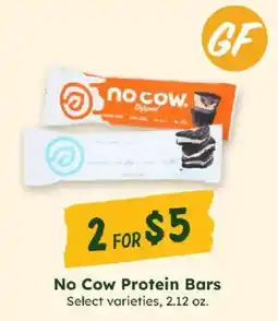 Sprouts Farmers Market No Cow Protein Bars offer