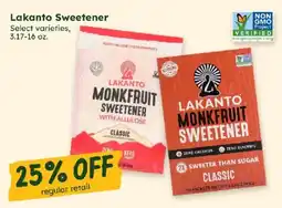 Sprouts Farmers Market Lakanto Sweetener offer