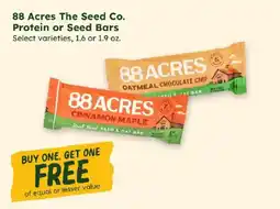 Sprouts Farmers Market 88 Acres The Seed Co. Protein or Seed Bars offer