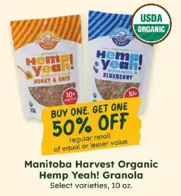 Sprouts Farmers Market Manitoba Harvest Organic Hemp Yeah! Granola offer