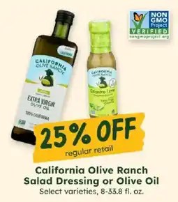 Sprouts Farmers Market California Olive Ranch Salad Dressing or Olive Oil offer