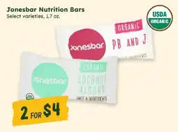 Sprouts Farmers Market Jonesbar Nutrition Bars offer