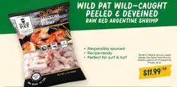 Sprouts Farmers Market Wild Pat wild-caught peeled & deveined raw red argentine shrimp offer