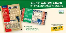 Sprouts Farmers Market Teton Waters Ranch hot dogs, meatballs or sausage offer