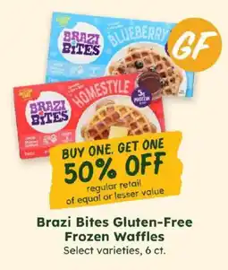Sprouts Farmers Market Brazi Bites Gluten-Free Frozen Waffles offer