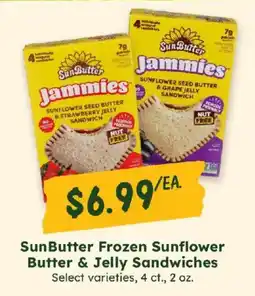 Sprouts Farmers Market Sunbutter frozen sunflower butter & jelly sandwiches offer