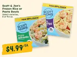 Sprouts Farmers Market Scott & Jon's Frozen Rice or Pasta Bowls offer