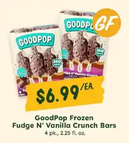 Sprouts Farmers Market GoodPop Frozen Fudge N' Vanilla Crunch Bars offer