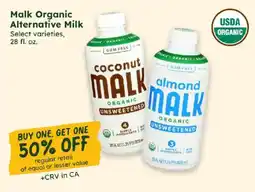 Sprouts Farmers Market Malk Organic Alternative Milk offer