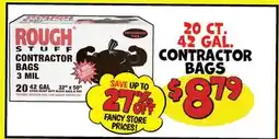 Ollie's 20 CT. 42 GAL. CONTRACTOR BAGS offer