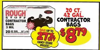 Ollie's 20 CT. 42 GAL. CONTRACTOR BAGS offer