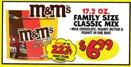 Ollie's M&Ms 17.2 OZ. FAMILY SIZE CLASSIC MIX offer