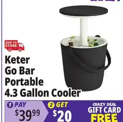Ocean State Job Lot Keter Go Bar Portable 4.3 Gallon Cooler offer