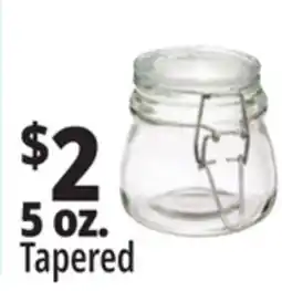 Ocean State Job Lot Spice Jar Glass 5oz Tapered with Flip Top Lid offer