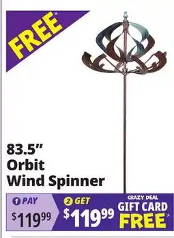 Ocean State Job Lot 83.5 Orbit Wind Spinner offer
