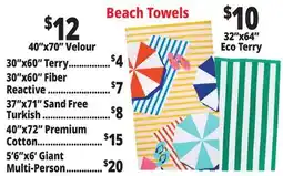 Ocean State Job Lot Beach Towels offer