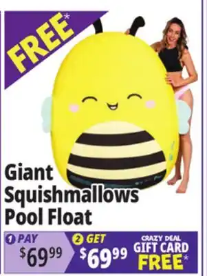 Ocean State Job Lot Giant Squishmallows Pool Float offer